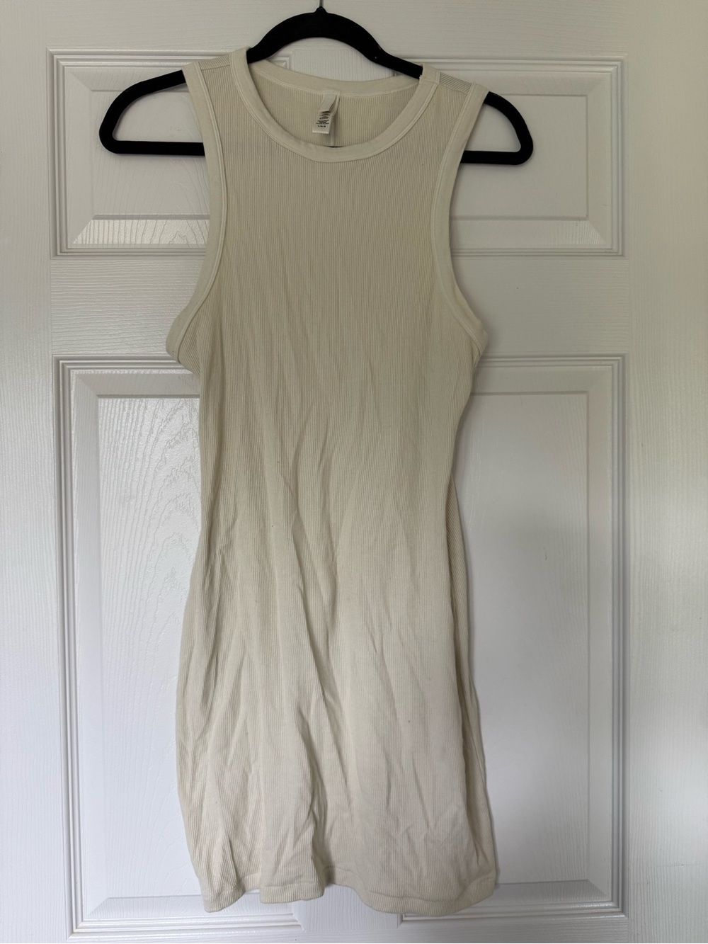SKIMS Sleeveless Ribbed Tank Dress - Cream